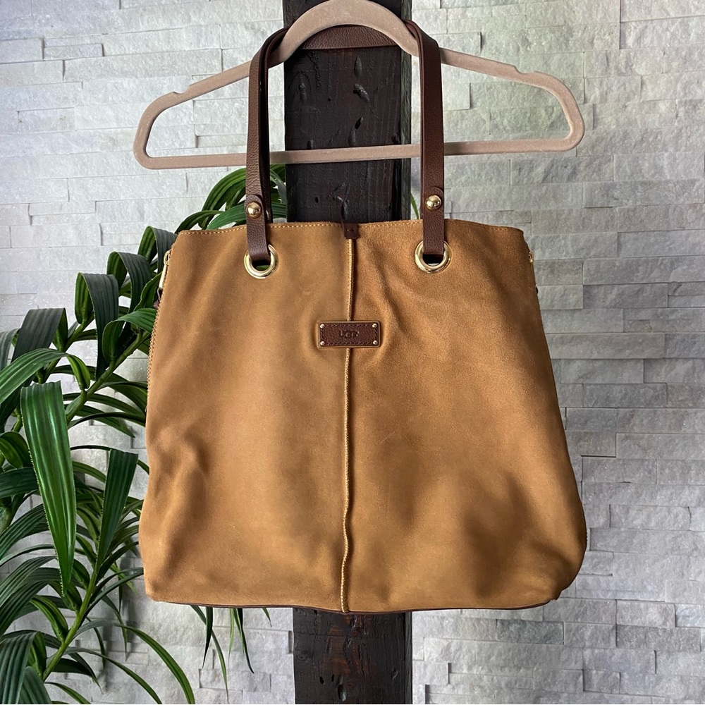 UGG Chestnut Suede “Sheldon” Tote Bag - Picture 2 of 14